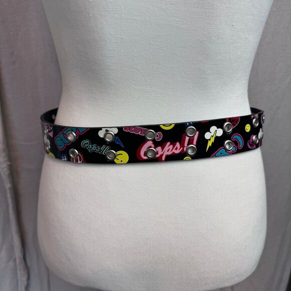 Y2K Inspired Pop Art Double Prong Belt Size Small/ Medium - Picture 4 of 9